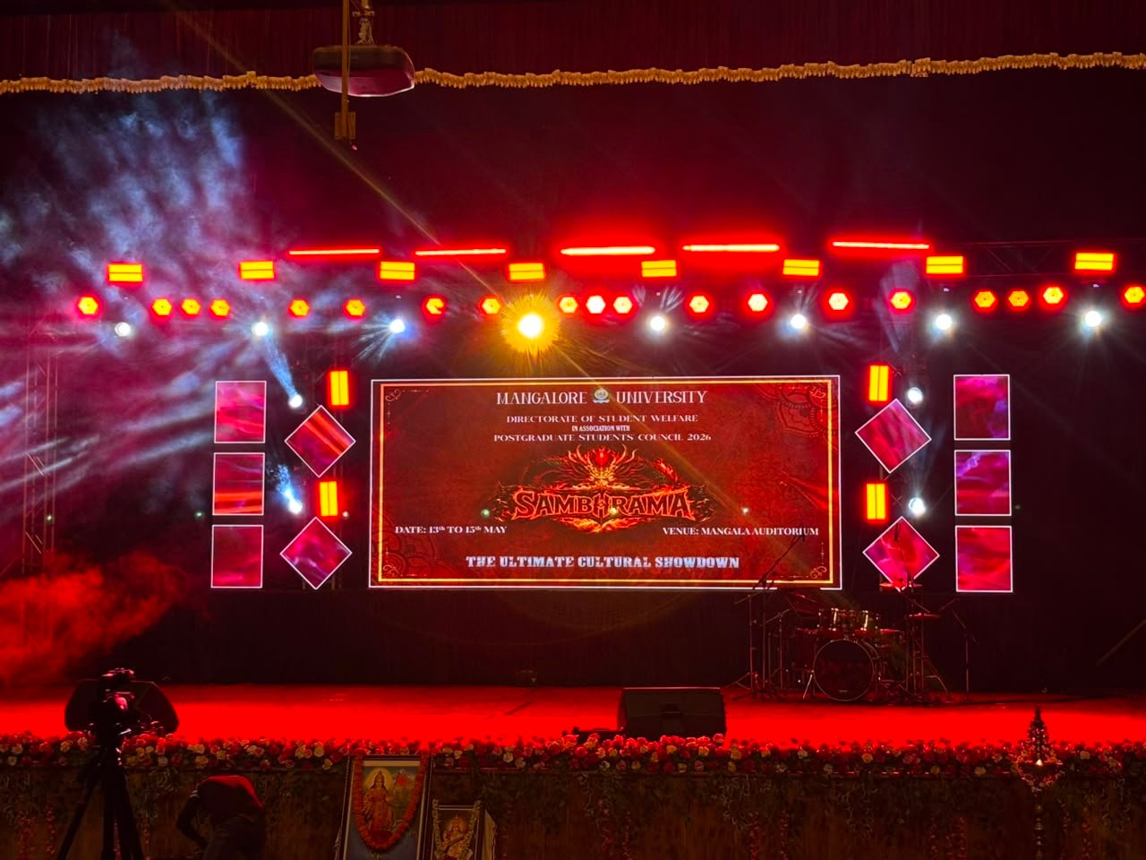 Large LED video wall stage setup with crowd at a concert